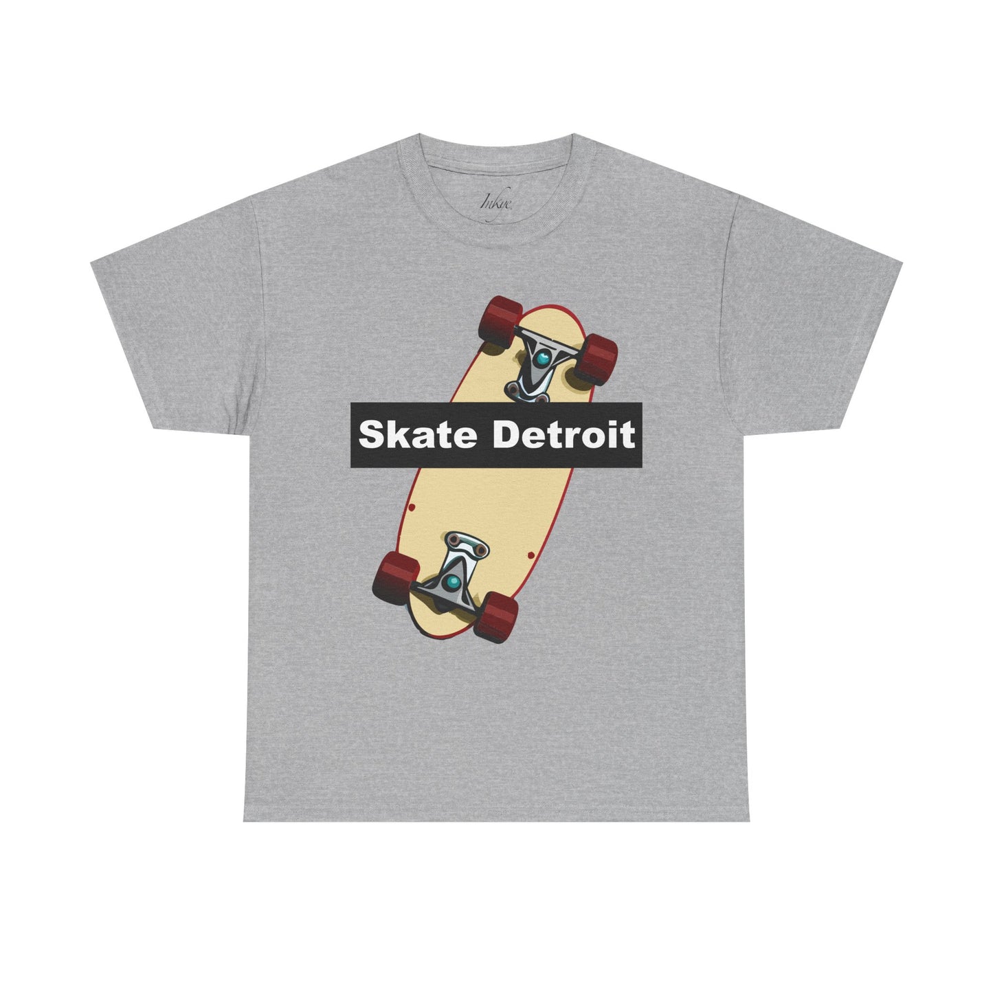 "Skate Board in Detroit" Unisex Cotton Tee