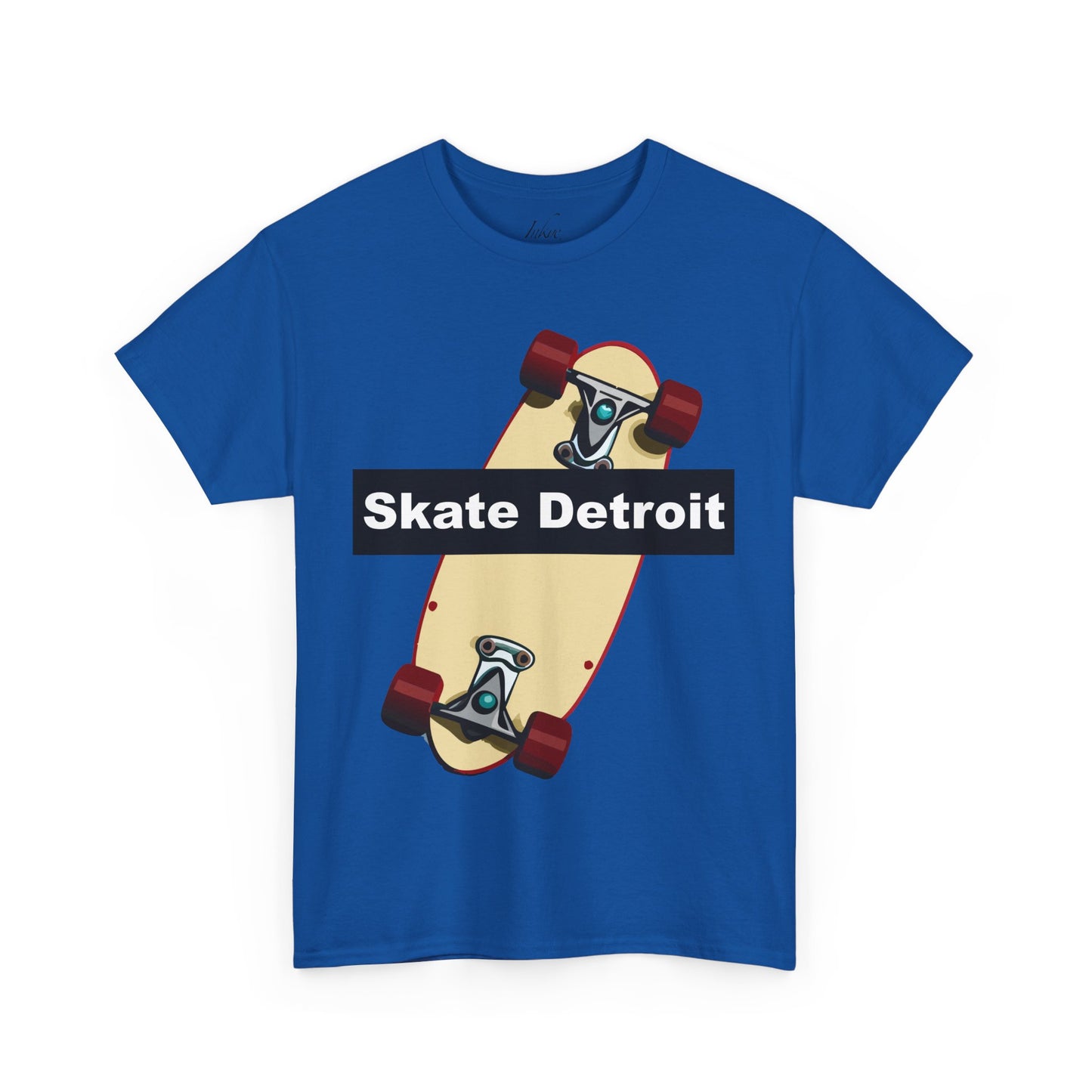 "Skate Board in Detroit" Unisex Cotton Tee