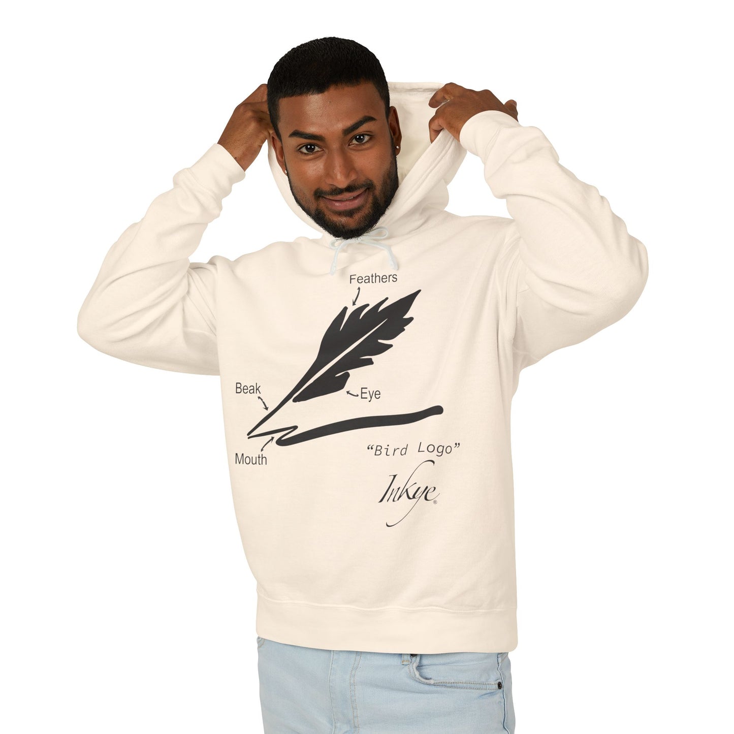 Define "Bird Logo" Unisex Lightweight Hooded Sweatshirt