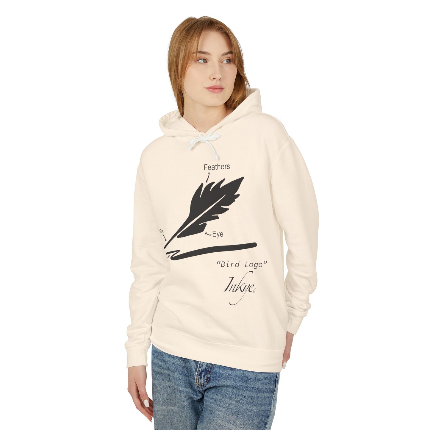 Define "Bird Logo" Unisex Lightweight Hooded Sweatshirt
