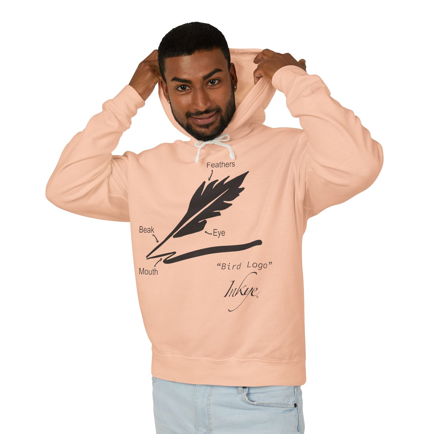 Define "Bird Logo" Unisex Lightweight Hooded Sweatshirt
