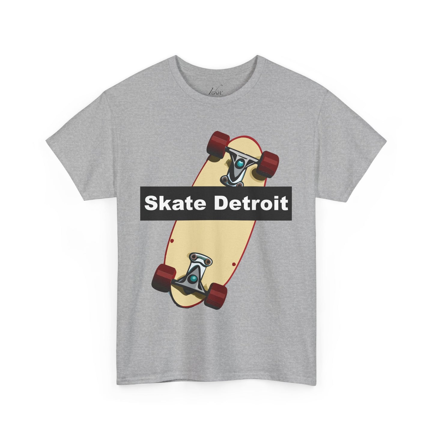 "Skate Board in Detroit" Unisex Cotton Tee