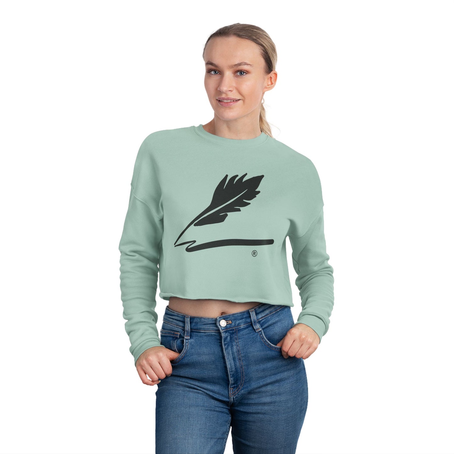 Women's Cropped Bird Logo Sweatshirt