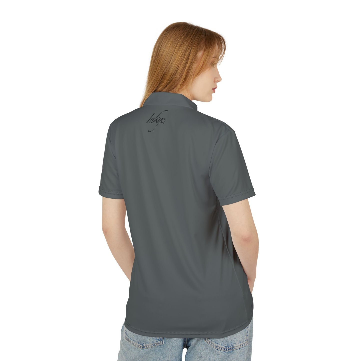 Bird Logo Unisex Polo Shirt (Grey)