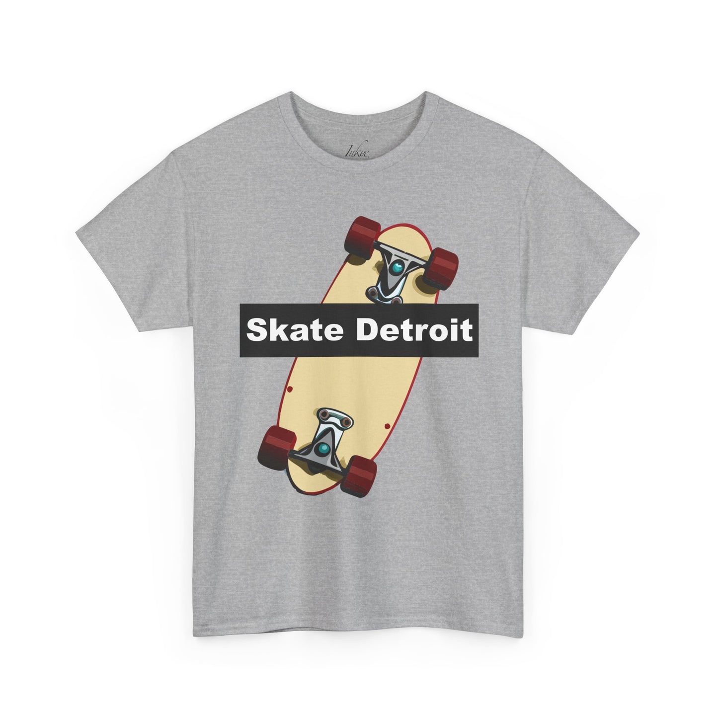 "Skate Board in Detroit" Unisex Cotton Tee