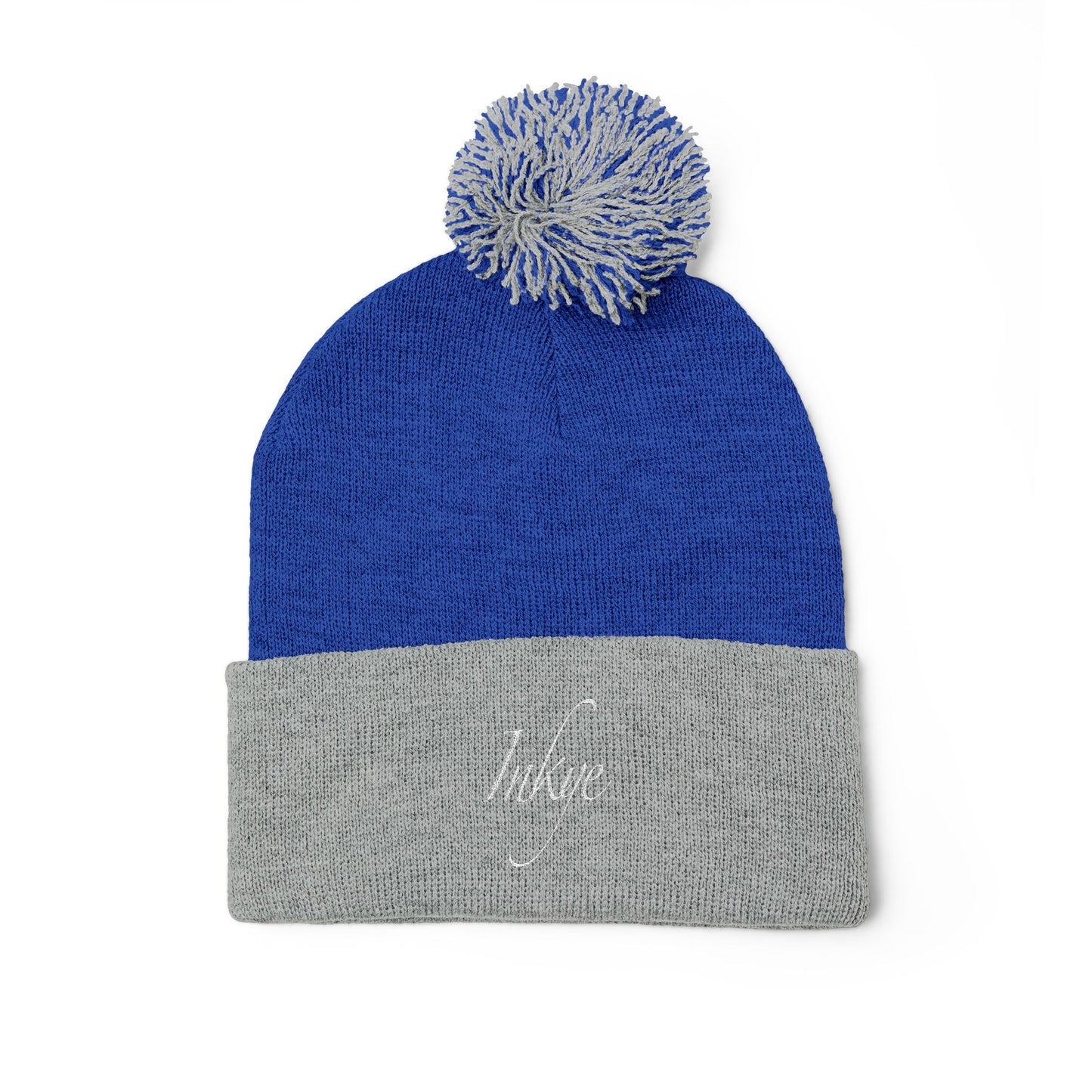 Pom-Pom Knit Cap (Embroidery)