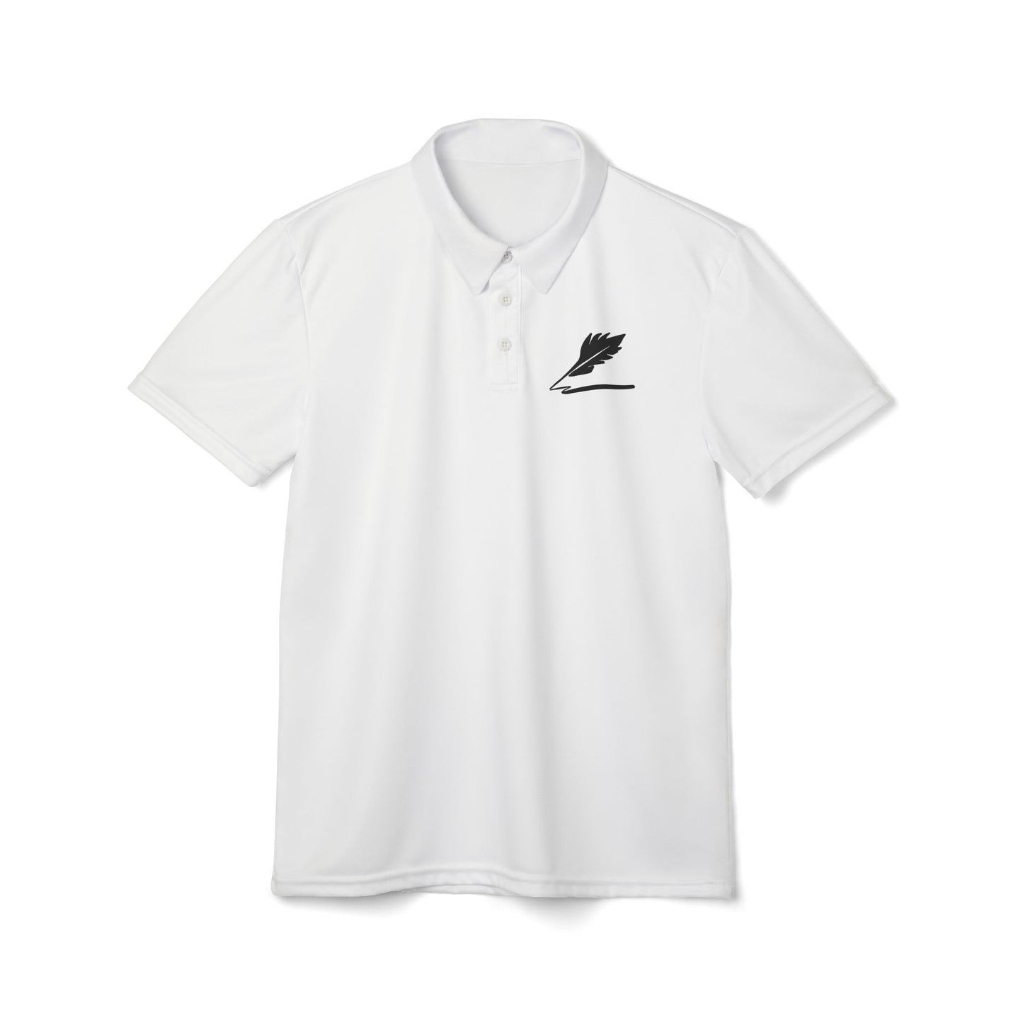 Bird Logo Unisex Polo Shirt (White)