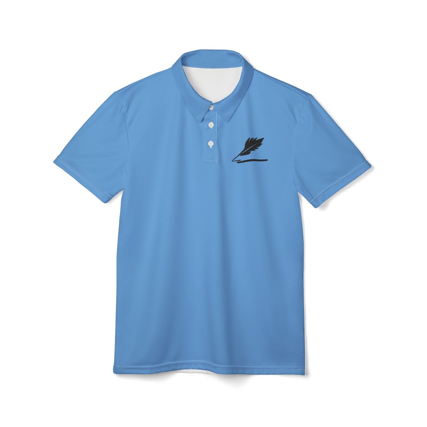 Bird Logo Unisex Polo Shirt (Blue)