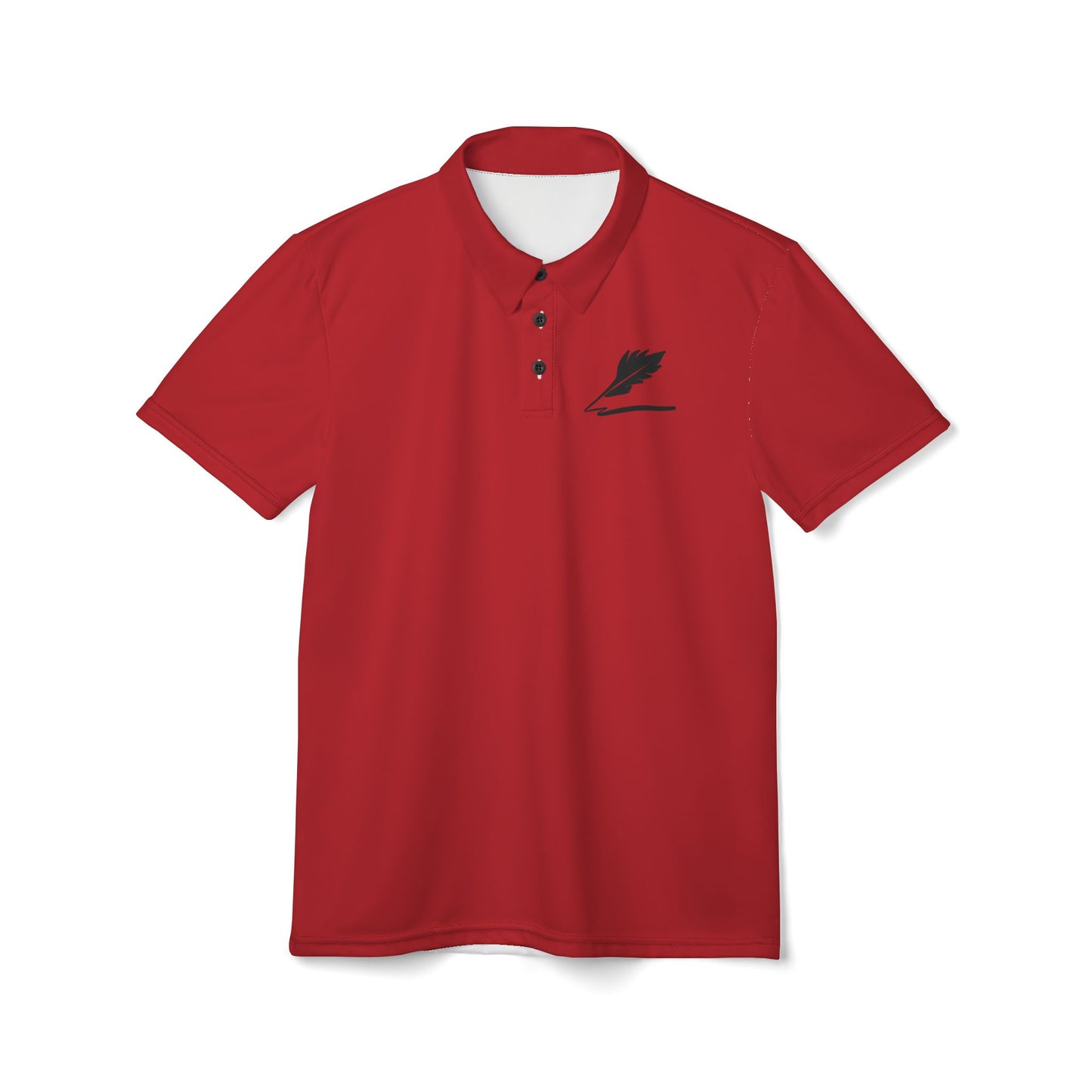 Bird Logo Unisex Polo Shirt (Red)