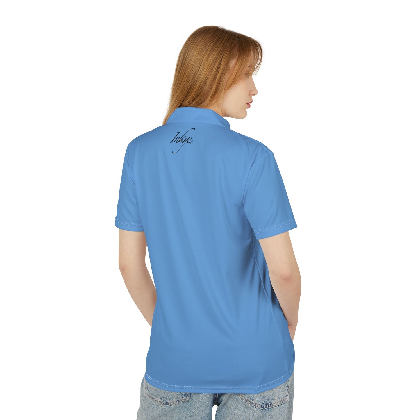 Bird Logo Unisex Polo Shirt (Blue)