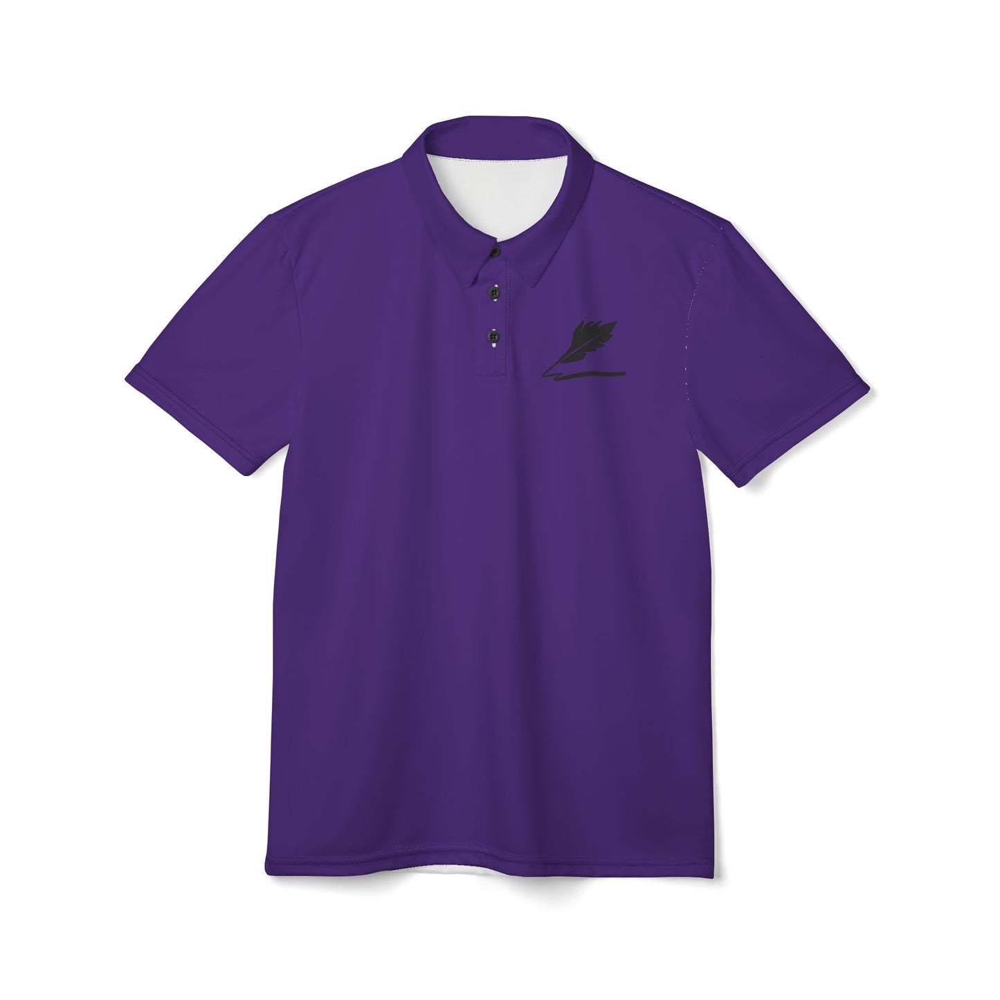 Bird Logo Unisex Polo Shirt (Purple)