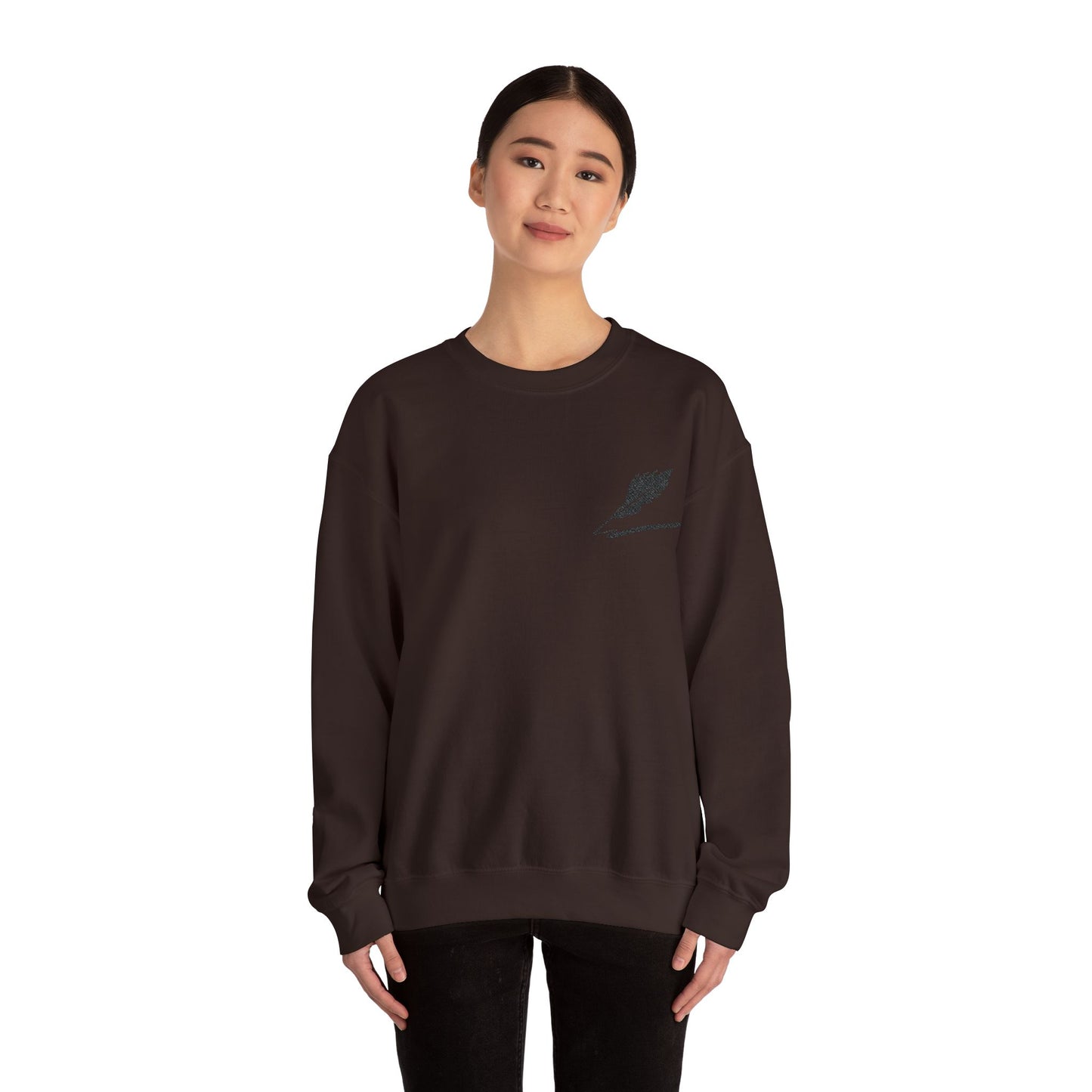 Embroider Unisex Bird Logo Crewneck Sweatshirt