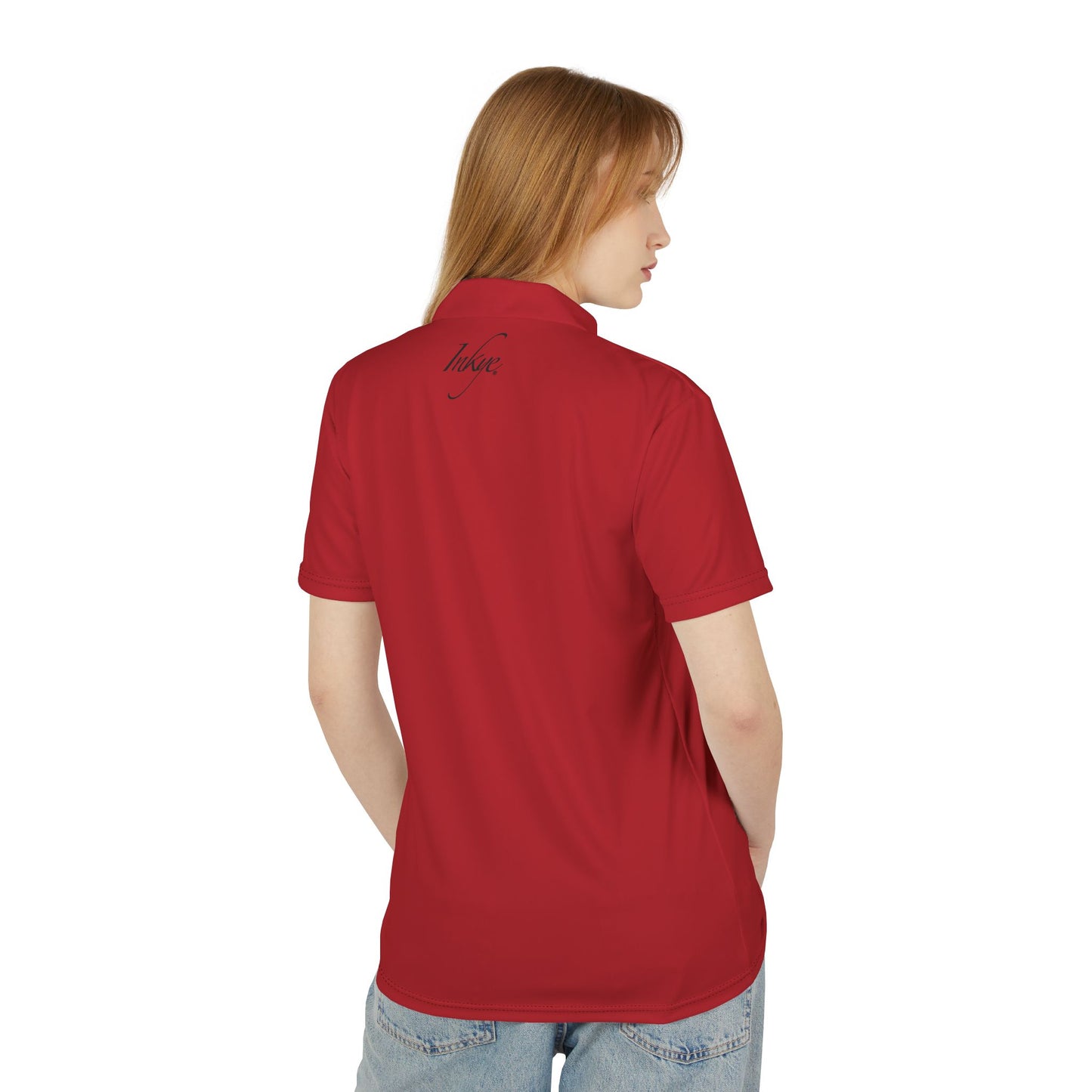 Bird Logo Unisex Polo Shirt (Red)