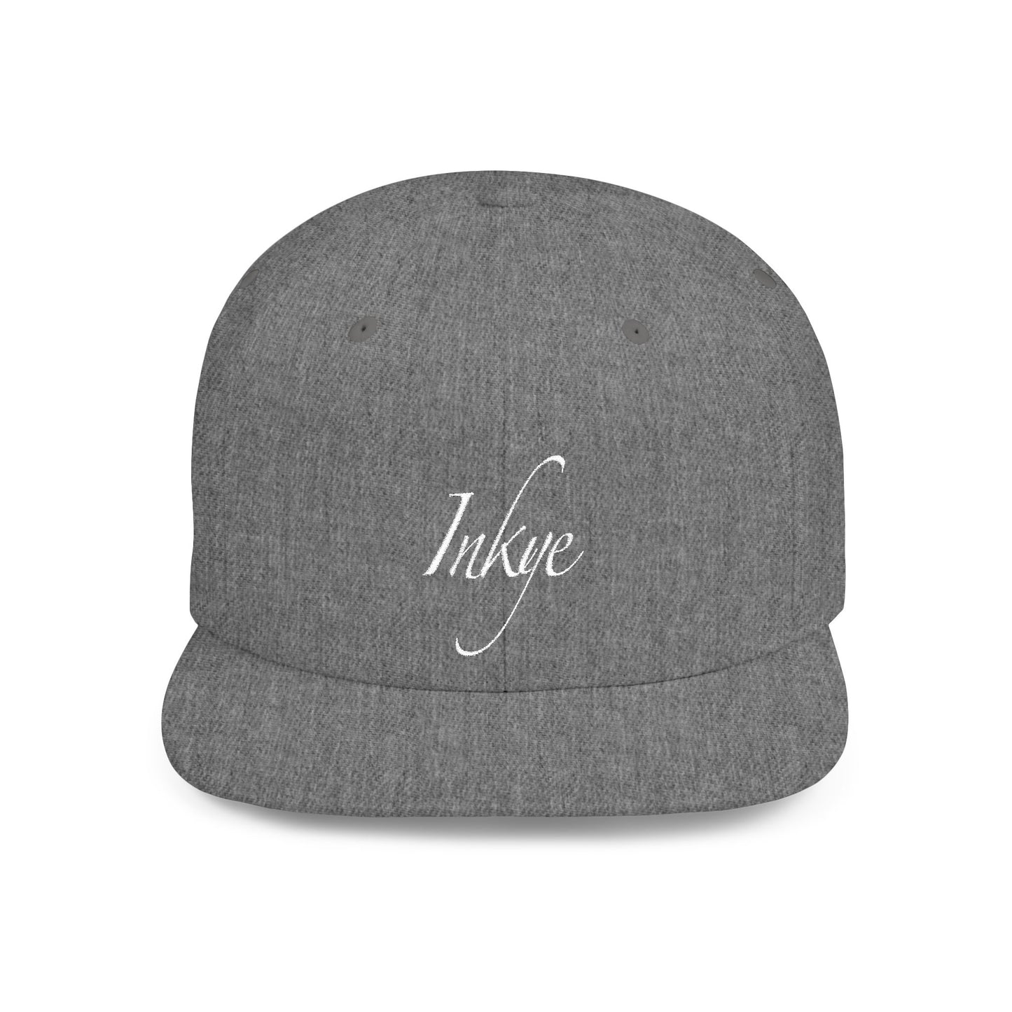 Hat "White Label" Inkye Logo Flat Bill Snapback
