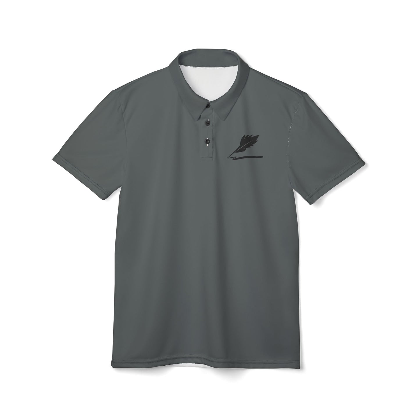 Bird Logo Unisex Polo Shirt (Grey)