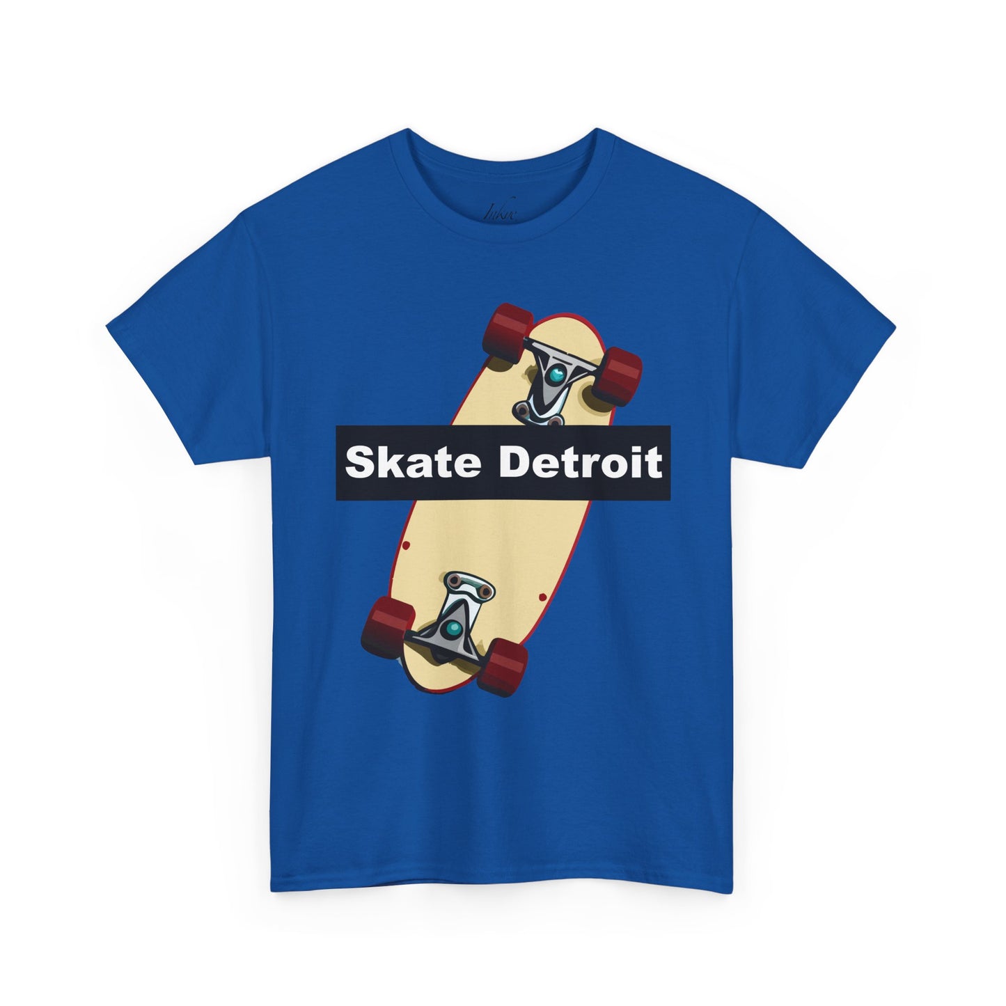 "Skate Board in Detroit" Unisex Cotton Tee