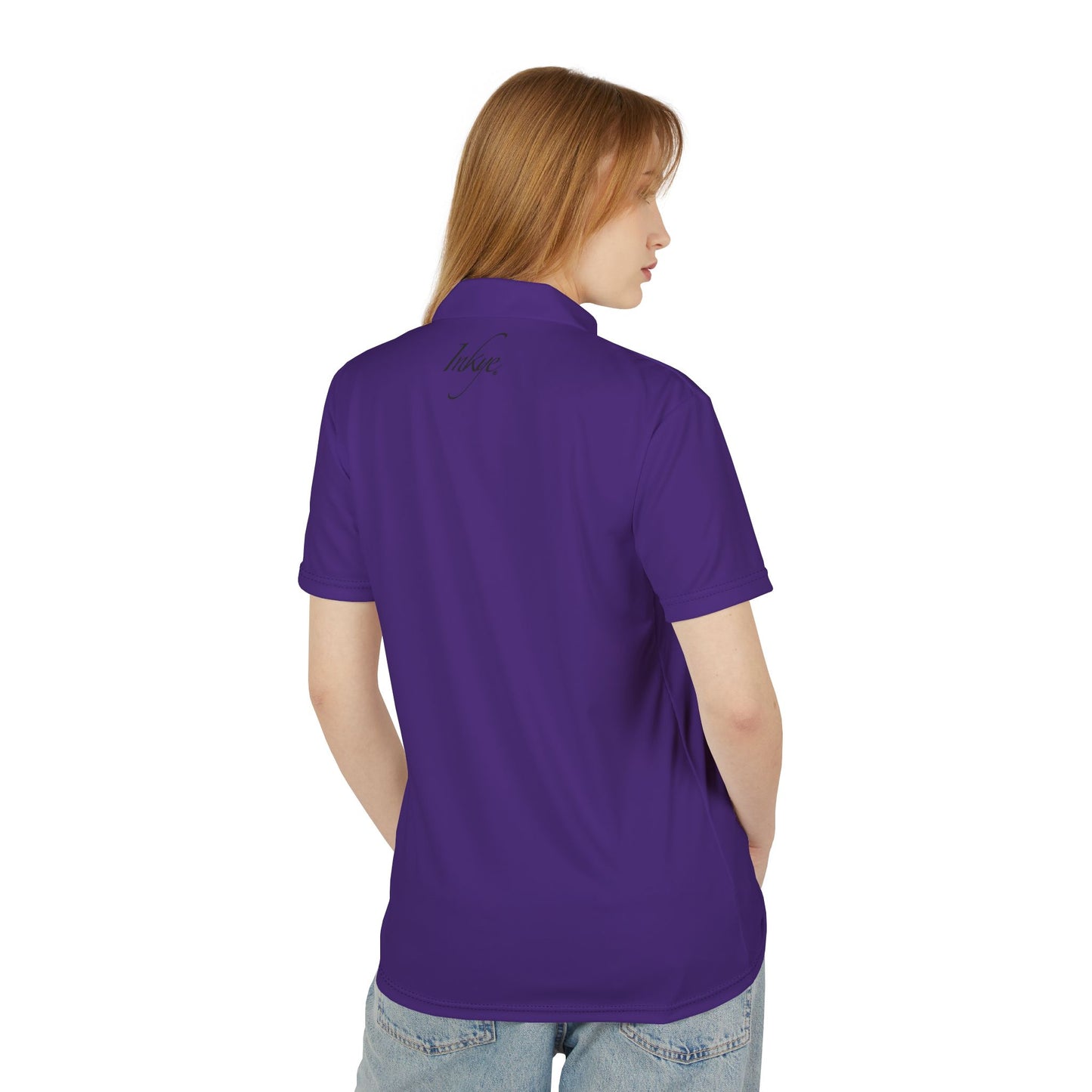 Bird Logo Unisex Polo Shirt (Purple)