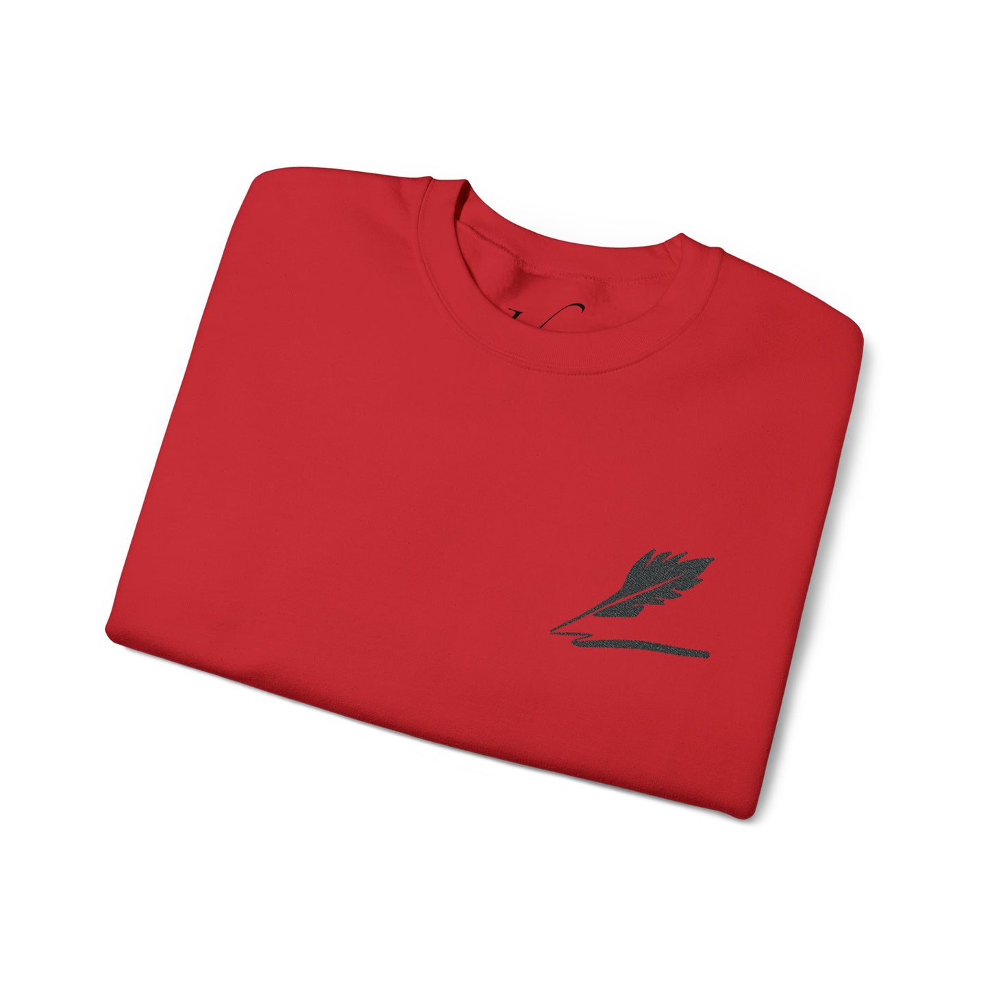 Embroider Unisex Bird Logo Crewneck Sweatshirt