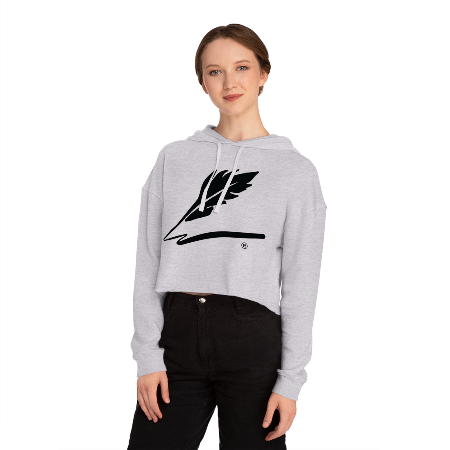 "Bird Logo" Women’s Cropped Hooded Sweatshirt