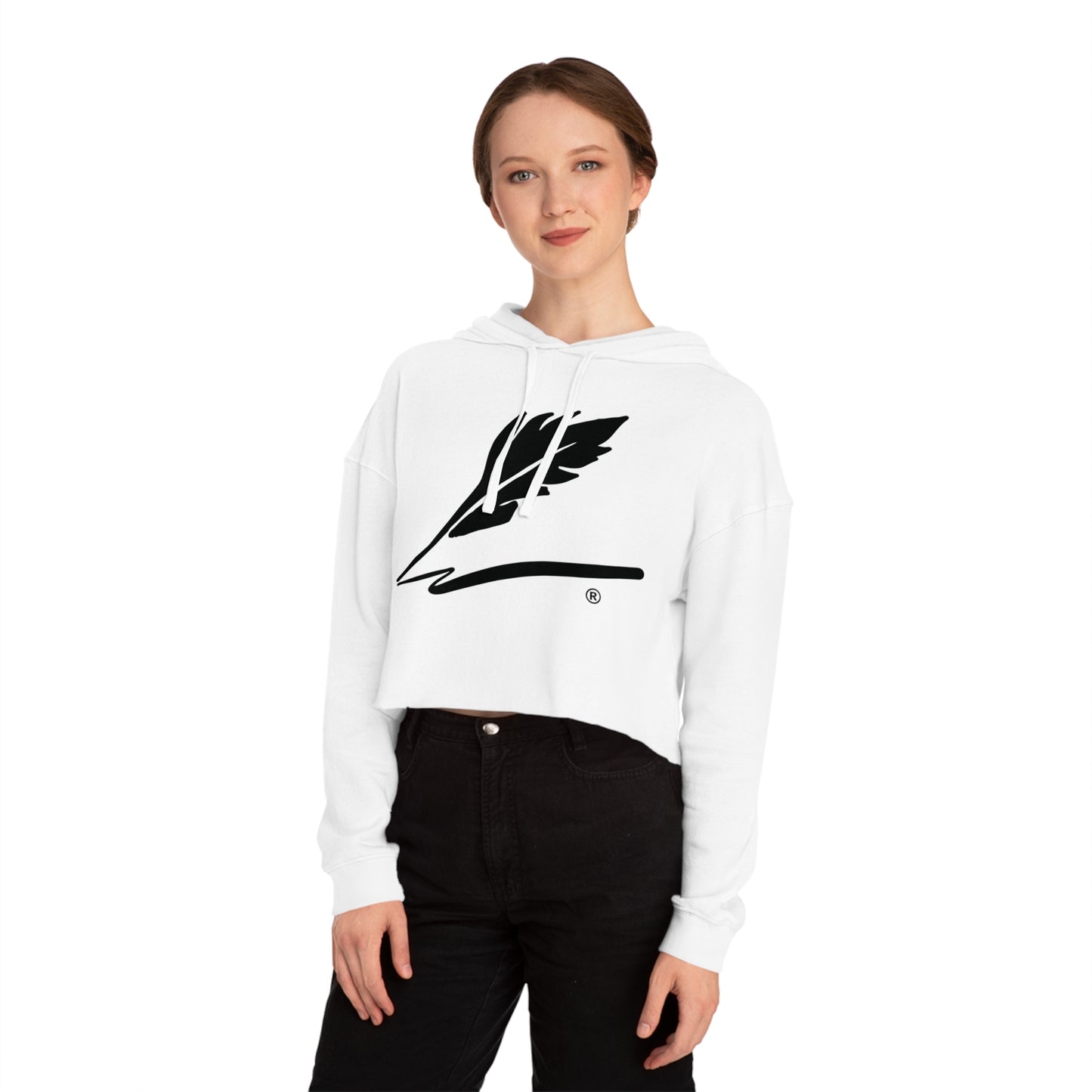 "Bird Logo" Women’s Cropped Hooded Sweatshirt