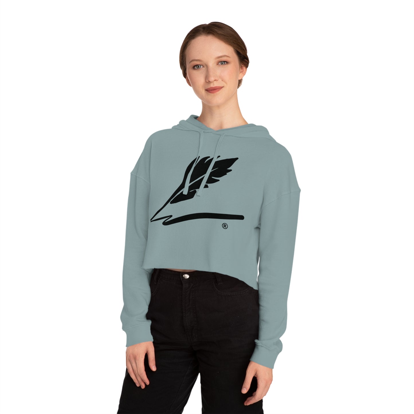 "Bird Logo" Women’s Cropped Hooded Sweatshirt