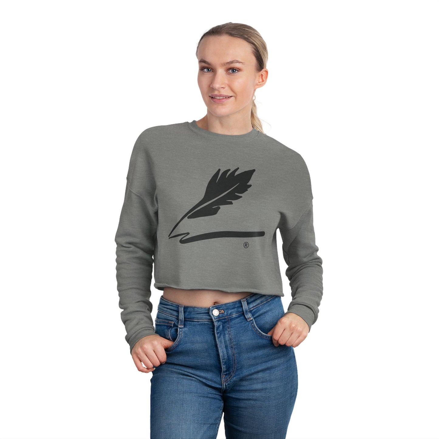 Women's Cropped Bird Logo Sweatshirt