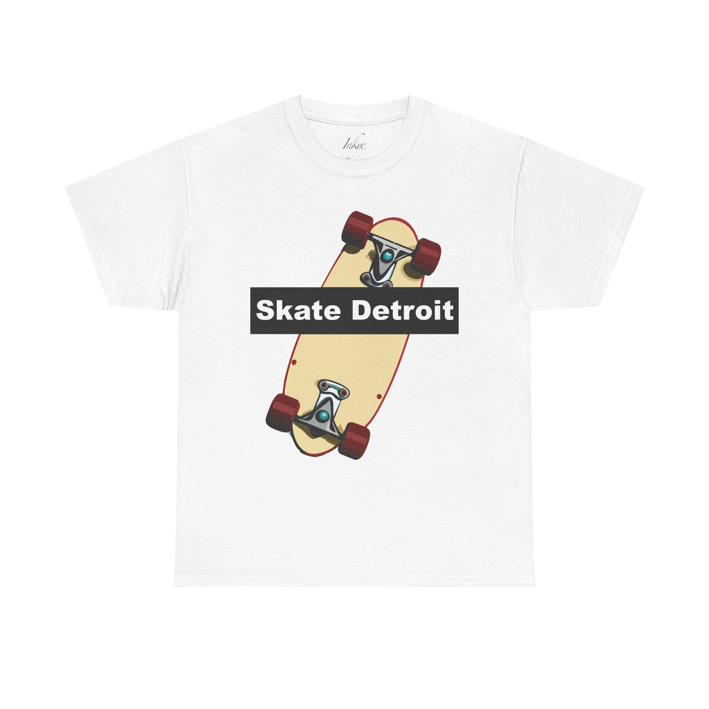 "Skate Board in Detroit" Unisex Cotton Tee