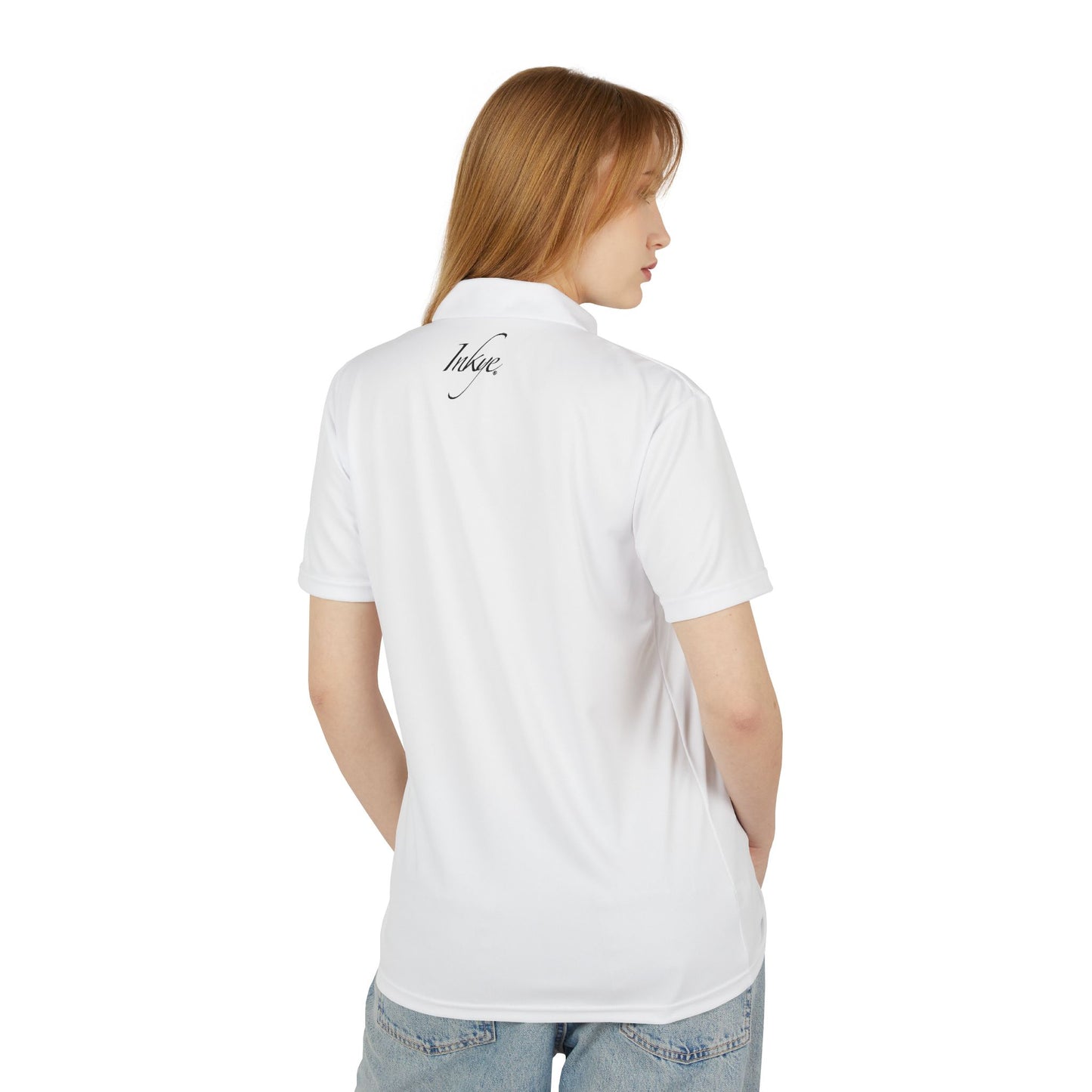 Bird Logo Unisex Polo Shirt (White)