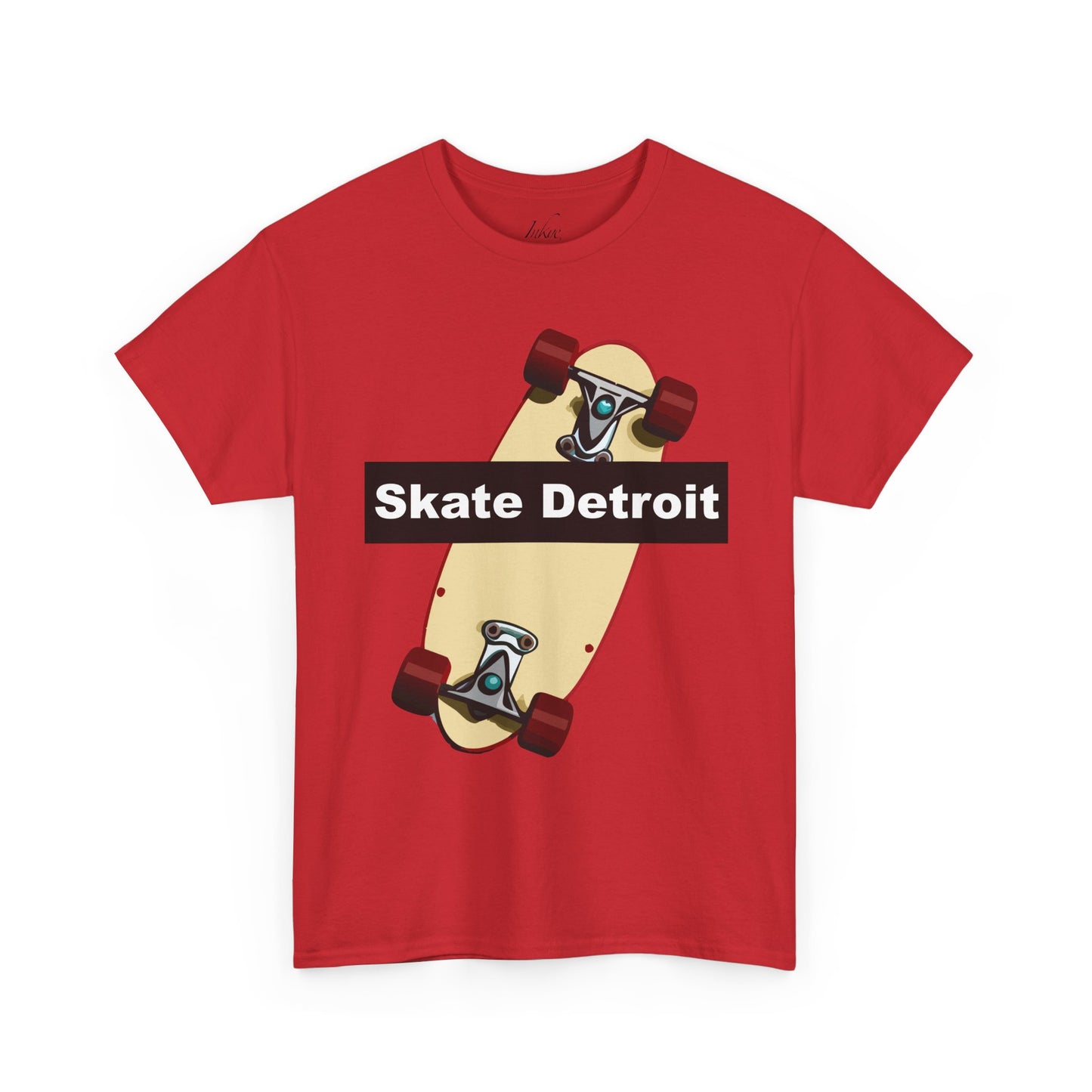 "Skate Board in Detroit" Unisex Cotton Tee